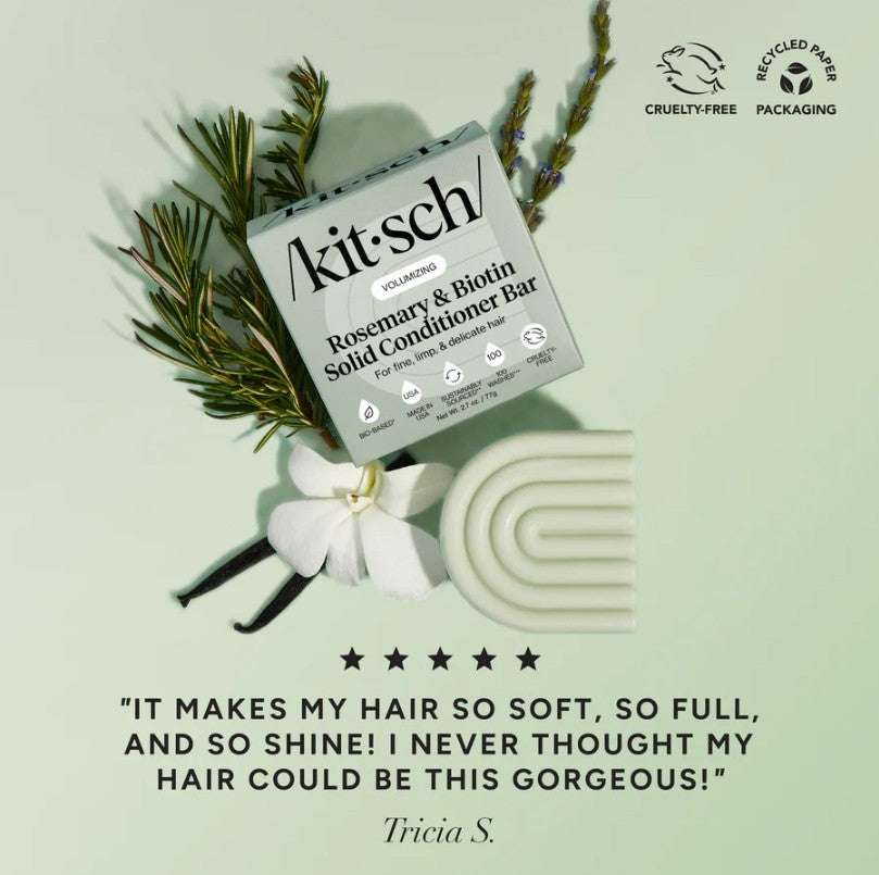 KITSCH Rosemary & Biotin Volumizing Shampoo & Conditioner Bar Combo