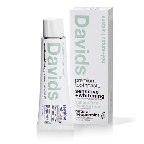 David's Sensitive+Whitening Nano-Hydroxyapatite Toothpaste / Peppermint / Travel Size 1.75 oz