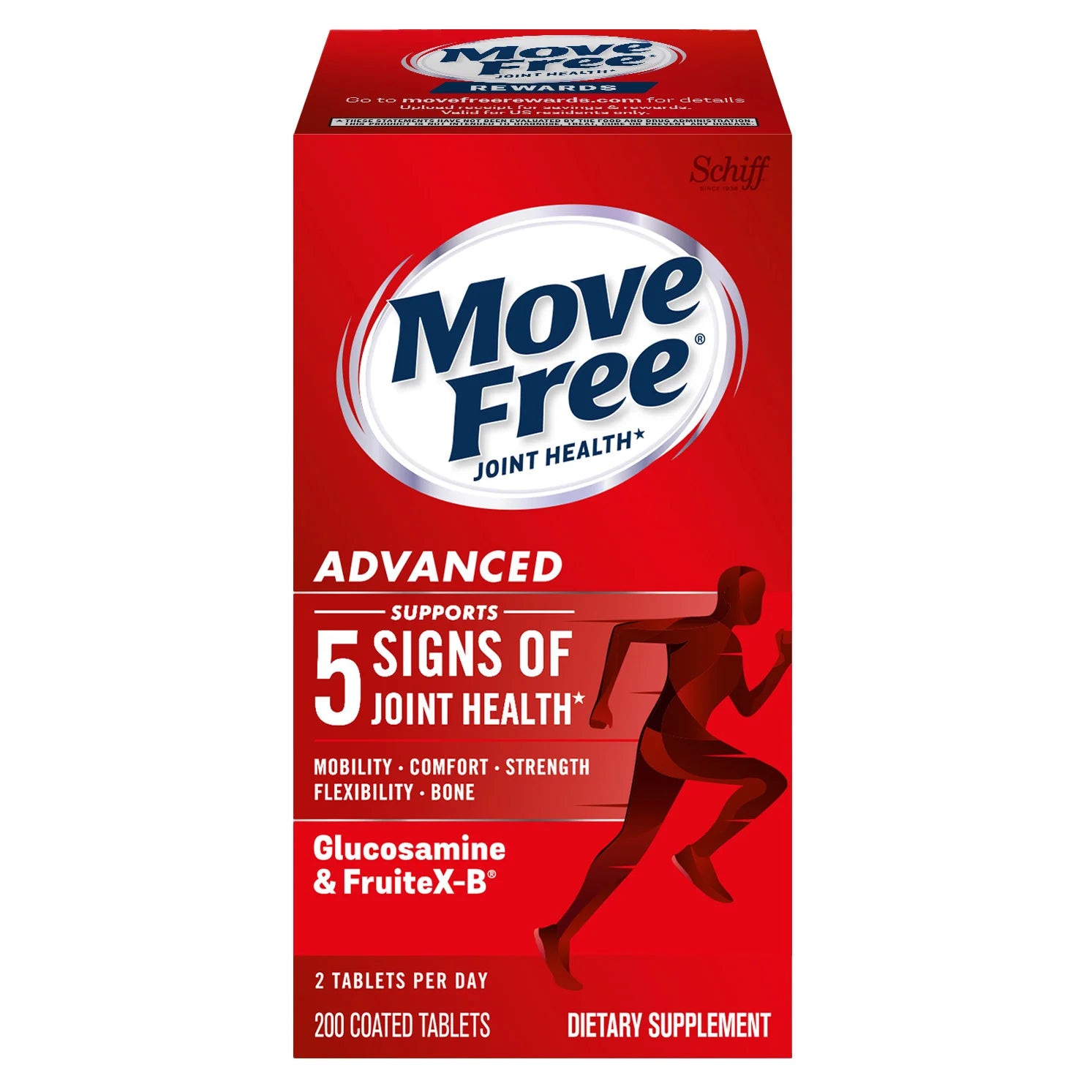 Schiff Move Free Advanced Joint Supplement, 200 Tablets