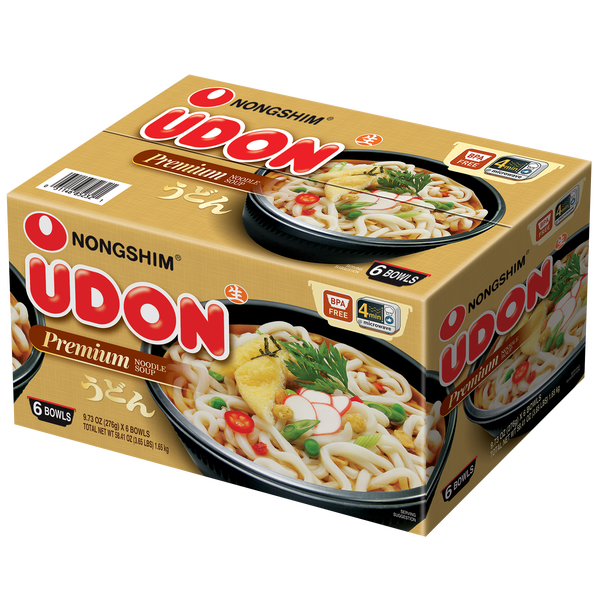 Nongshim, Udon Noodle Soup Bowl, 9.73 oz, 6-Count