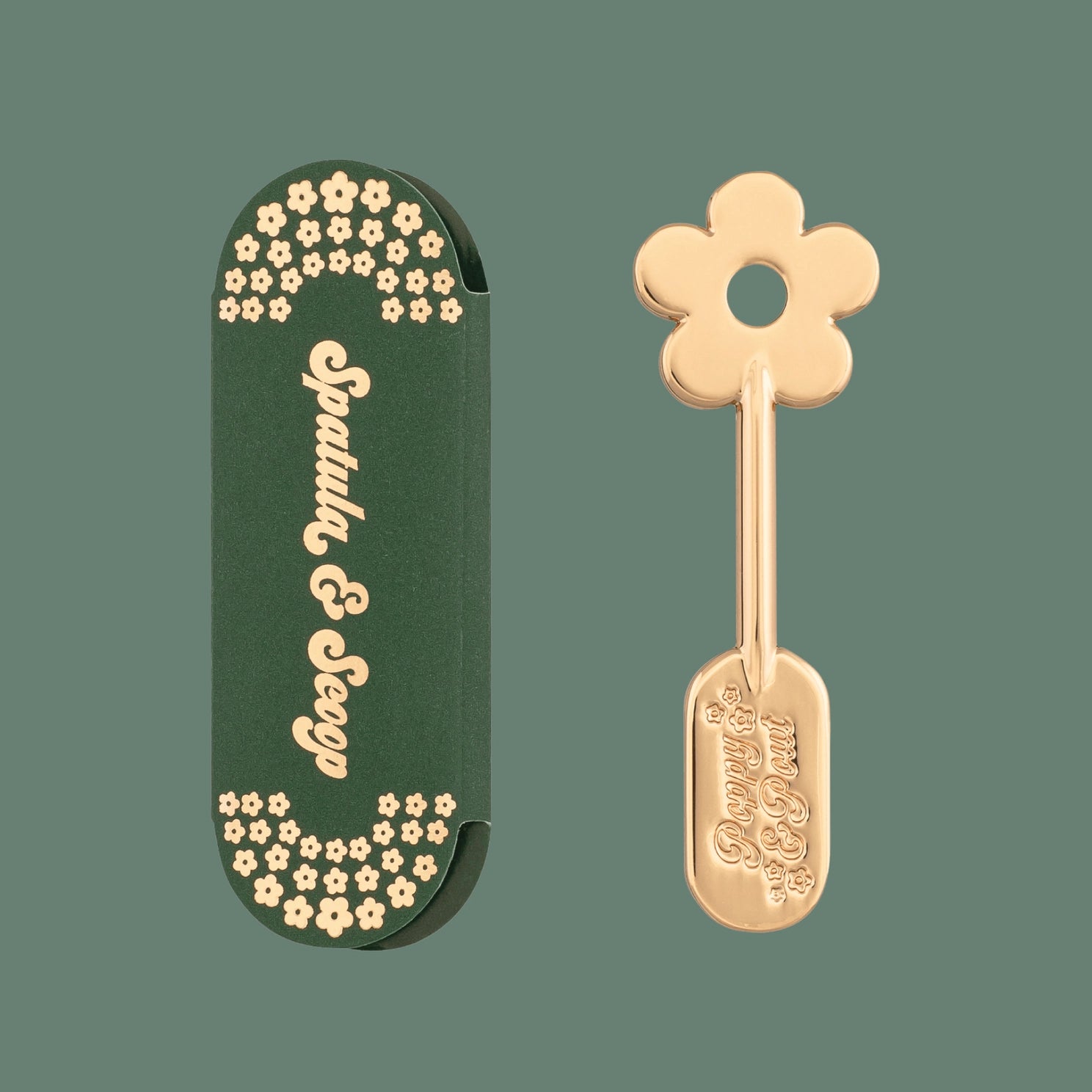 Poppy & Pout Lip Care Spatula, Gold Daisy