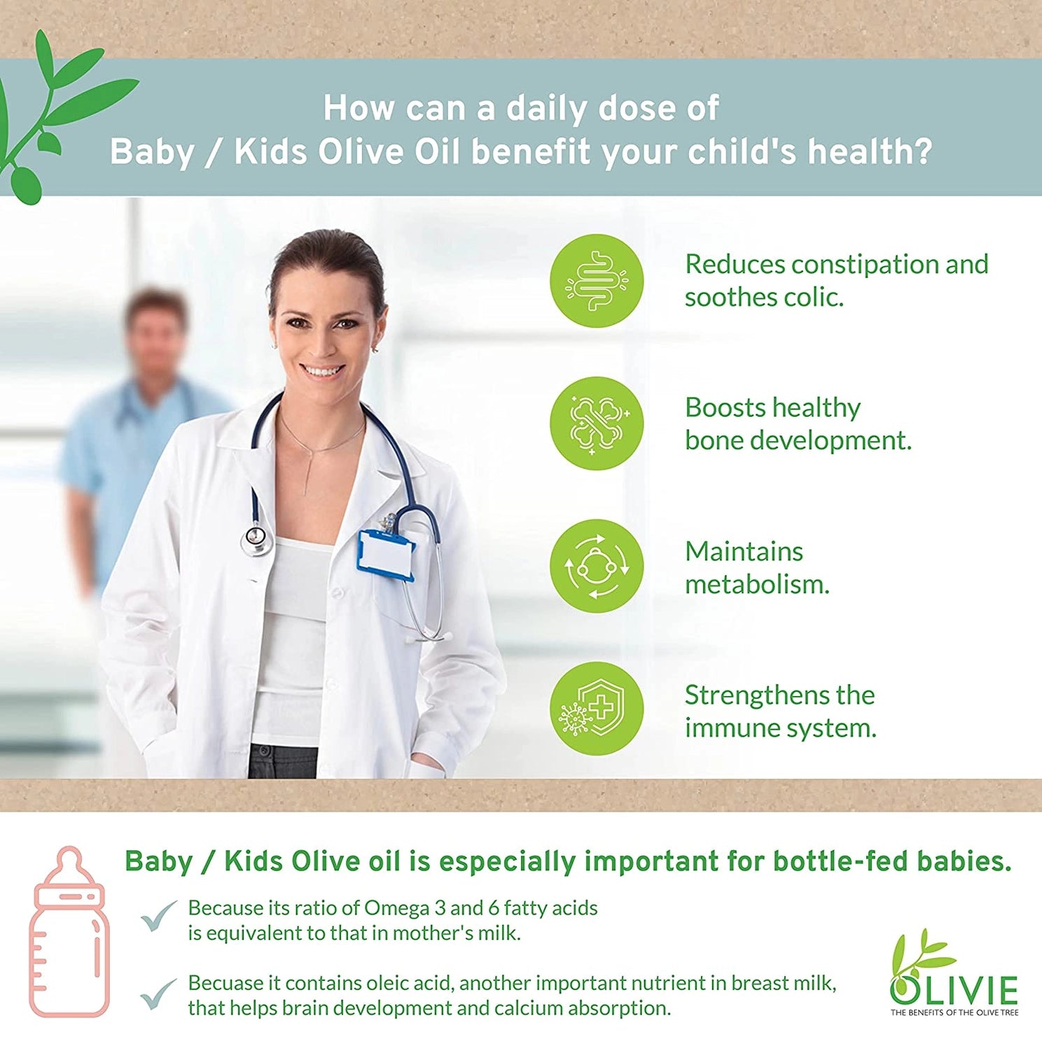 ATLAS Olive Kids 250ml - Colic Relief For Babies and Kids