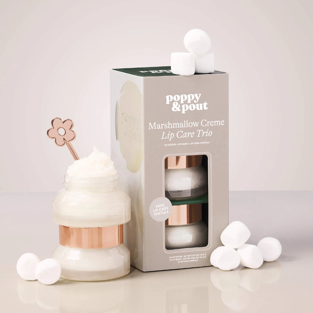 Poppy & Pout Lip Care Trio, Marshmallow Creme