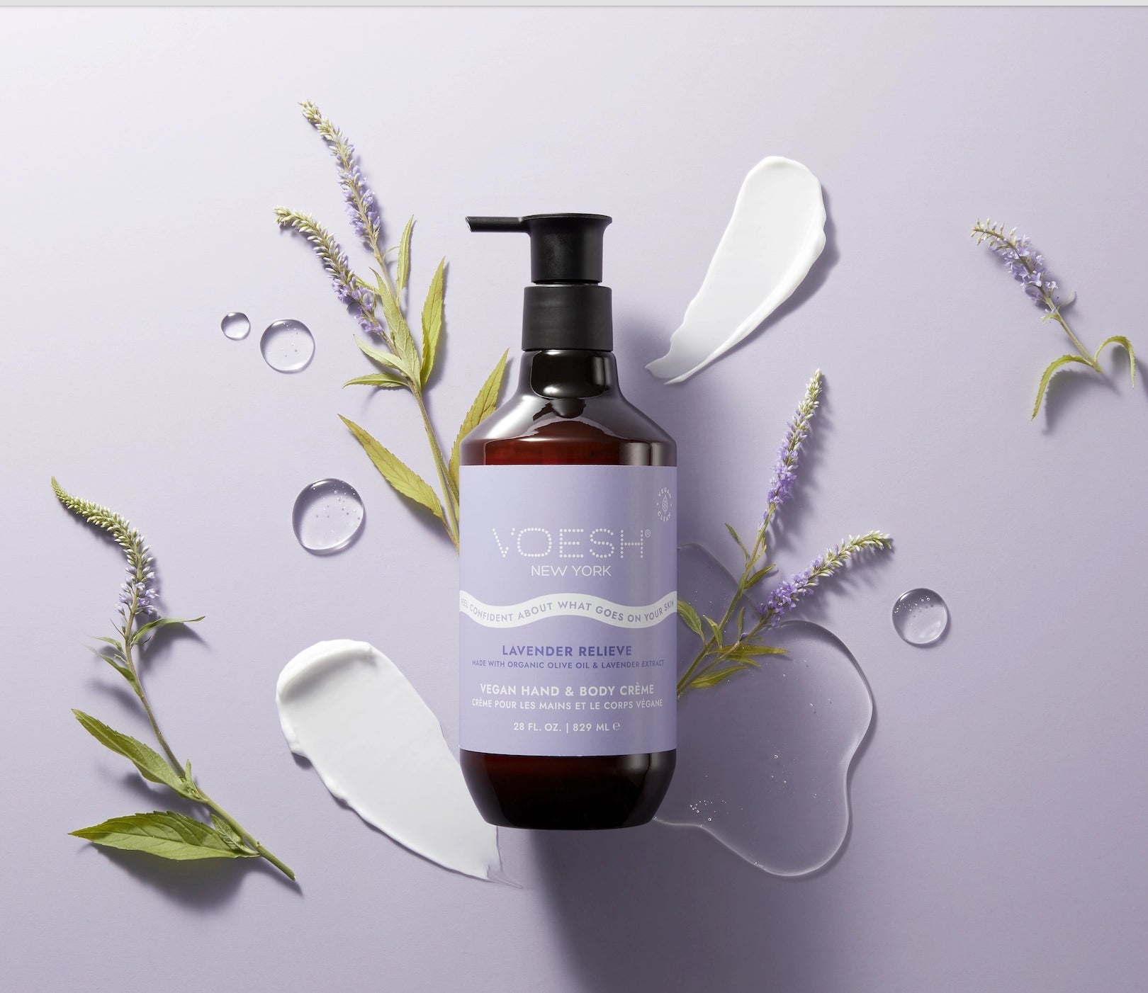 VOESH New York Vegan Hand & Body Creme - Lavender Relieve - Pro Size 28oz