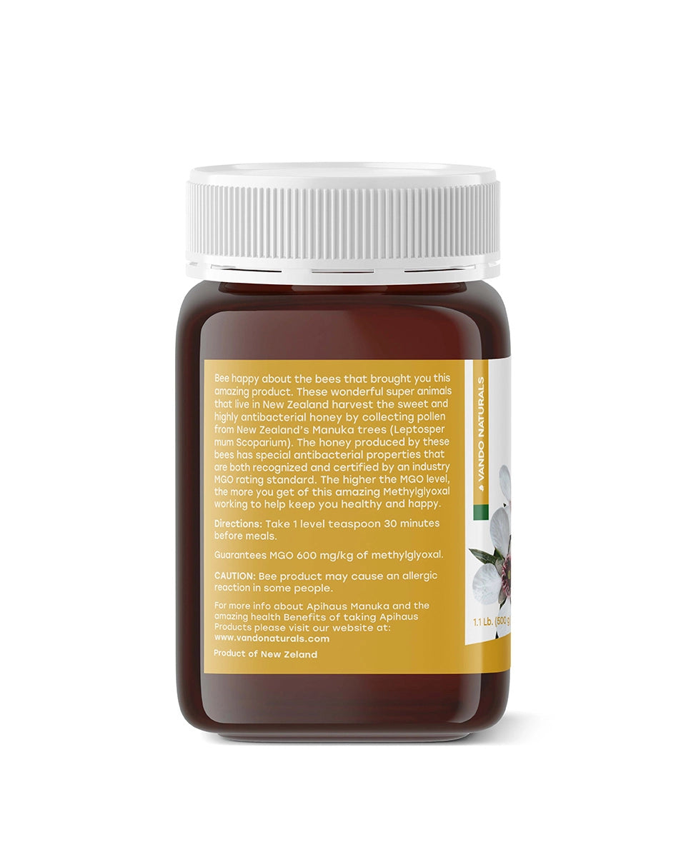 Vando Naturals Manuka Honey MGO 400 Active 12+ 1.1 lb
