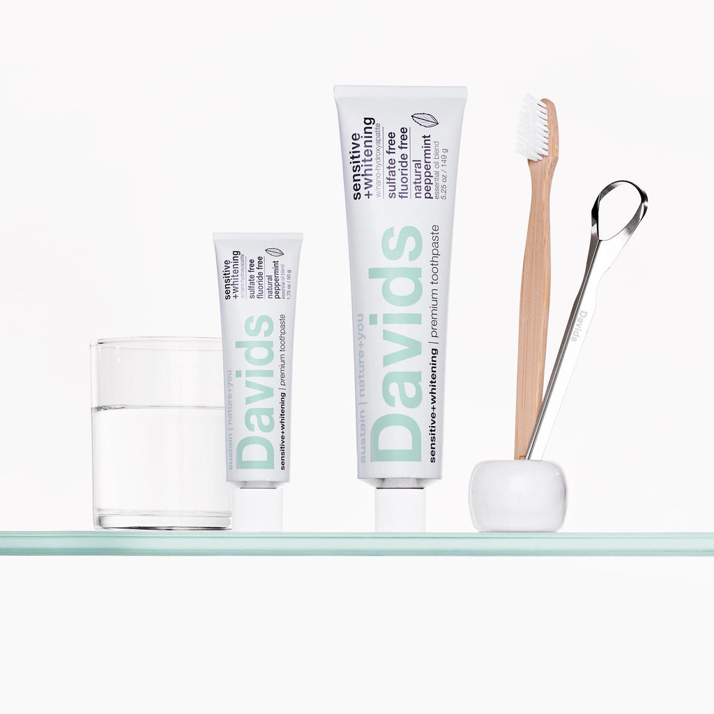 David's Sensitive+Whitening Nano-Hydroxyapatite Toothpaste / Peppermint / Travel Size 1.75 oz