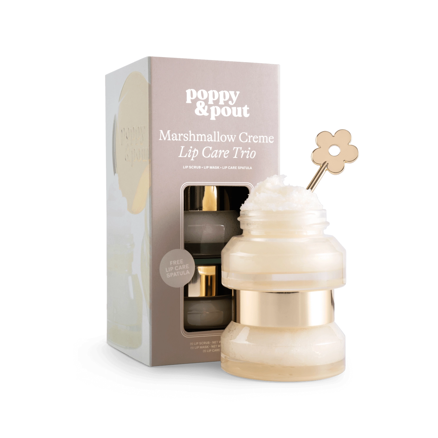 Poppy & Pout Lip Care Trio, Marshmallow Creme