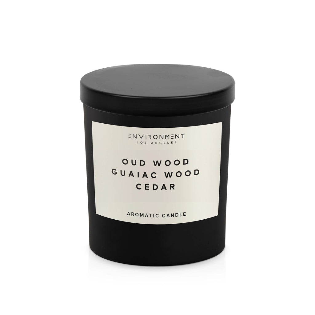 8oz Natural Wax Candle — Dark Oud & Smoky Wood