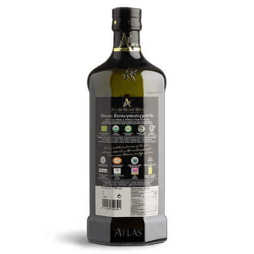 ATLAS Organic Extra Virgin Olive Oil Glass Bottle 750ml