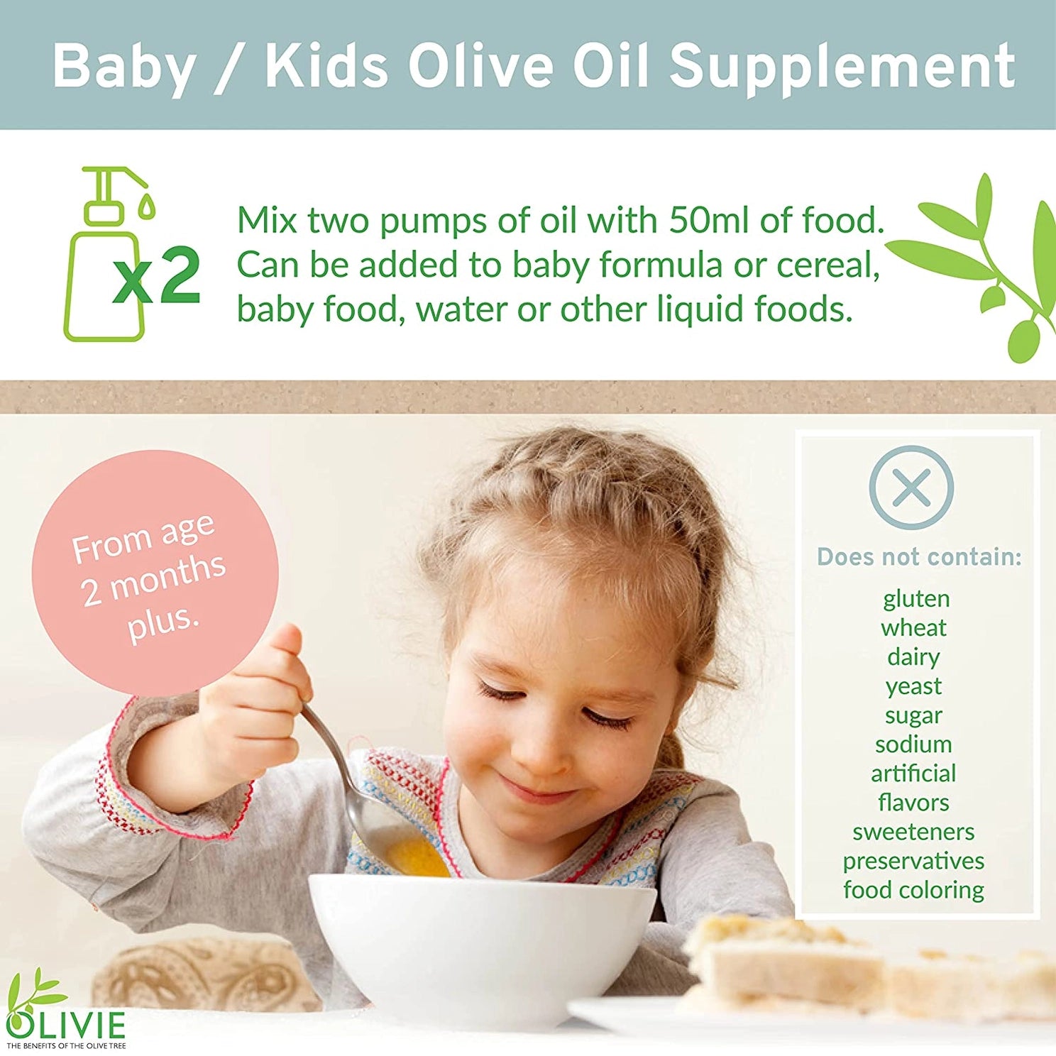 ATLAS Olive Kids 250ml - Colic Relief For Babies and Kids