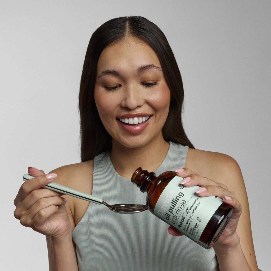 David's Hydroxi™ Oil Pulling Oral Rinse w/ Nano Hydroxyapatite / 9 oz