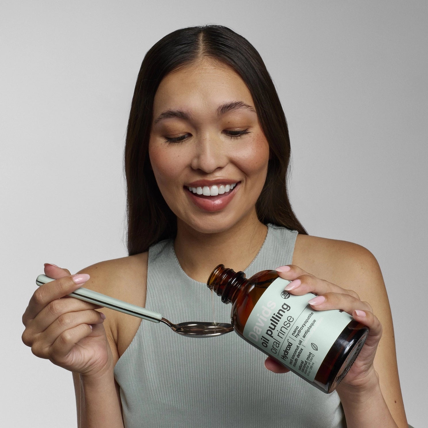 David's Hydroxi™ Oil Pulling Oral Rinse w/ Nano Hydroxyapatite / 9 oz