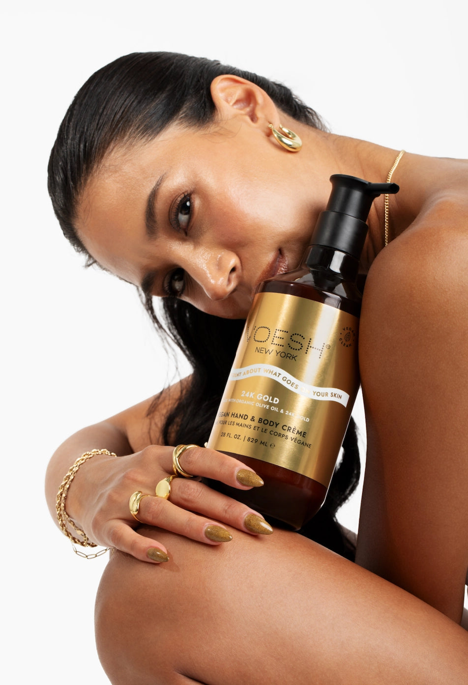 VOESH New York Vegan Hand & Body Creme - Imperial 24K Gold - Pro Size 28oz