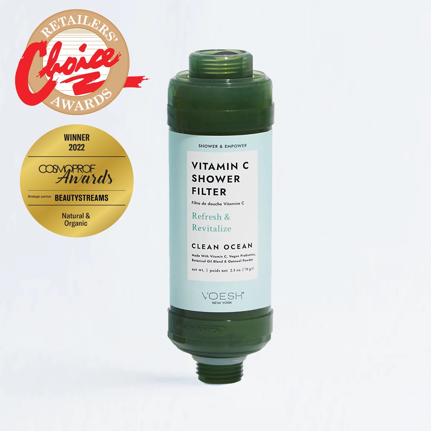 VOESH New York Vitamin C Shower Filter - Clean Ocean