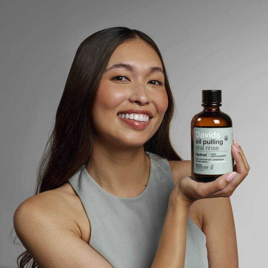 David's Hydroxi™ Oil Pulling Oral Rinse w/ Nano Hydroxyapatite / 9 oz
