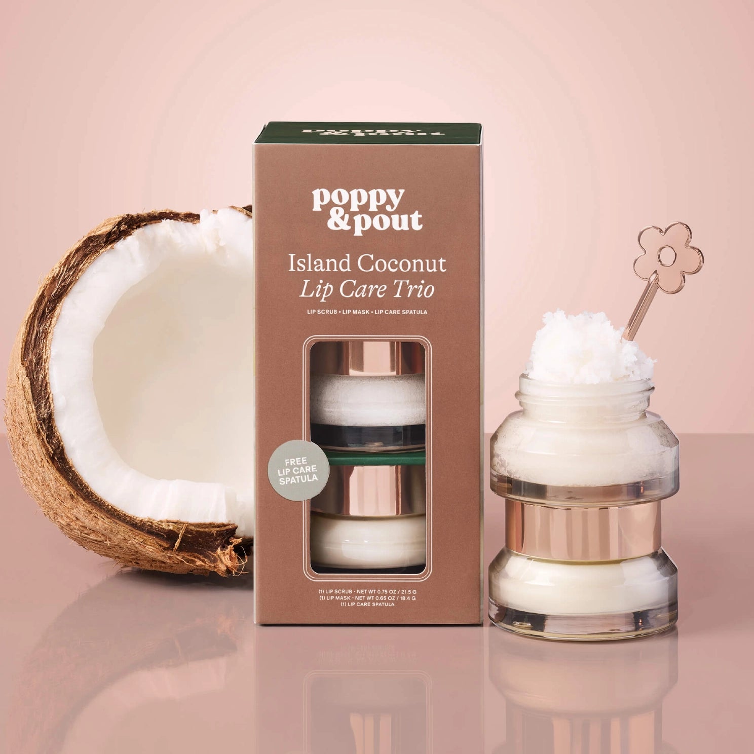 Poppy & Pout Lip Care Trio, Island Coconut