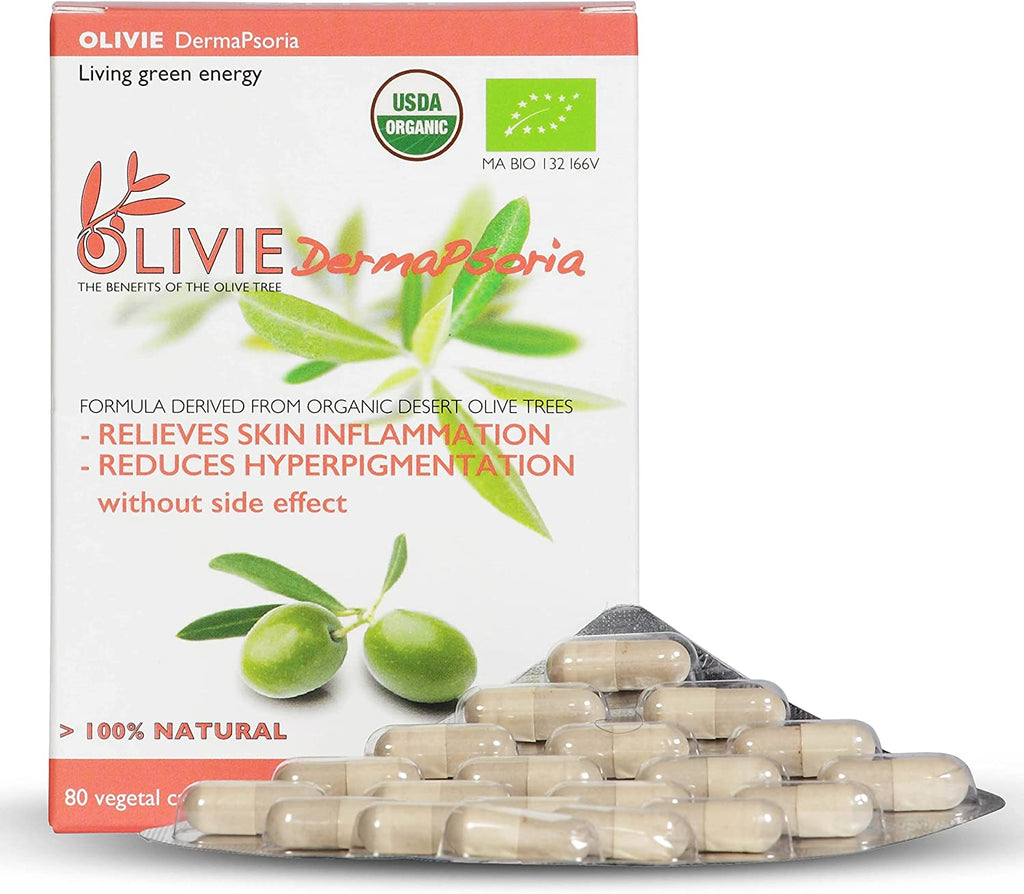 ATLAS Olivie Dermapsoria Organic Olive Leaf Extract | 80 Capsules