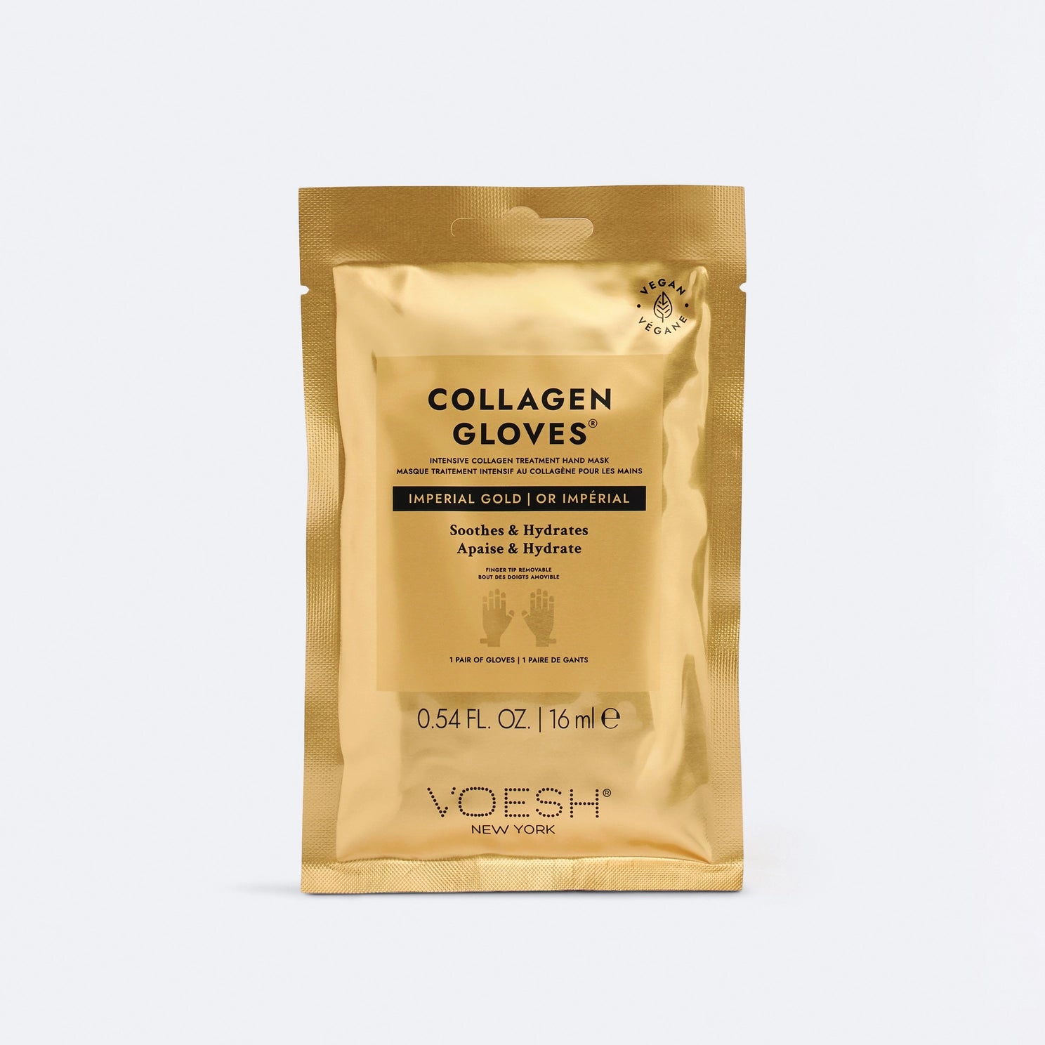 VOESH New York Collagen Gloves with Imperial Gold