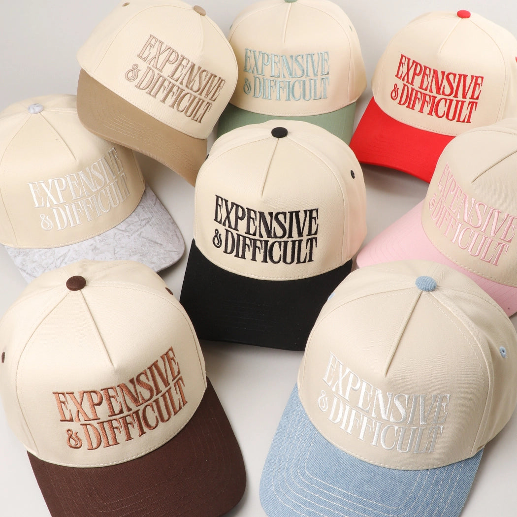 EXPENSIVE and DIFFICULT Embroidered Trucker Hat