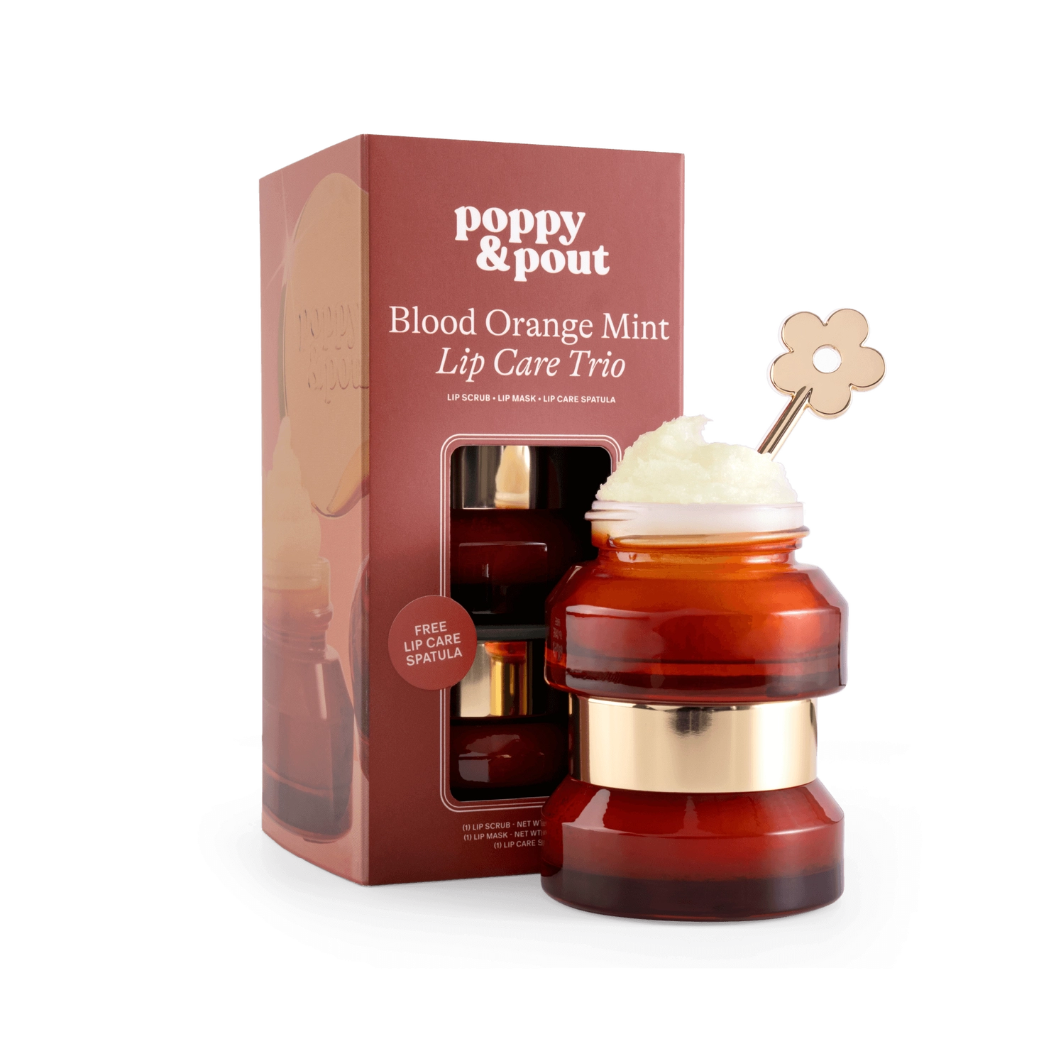 Poppy & Pout Lip Care Trio, Blood Orange Mint