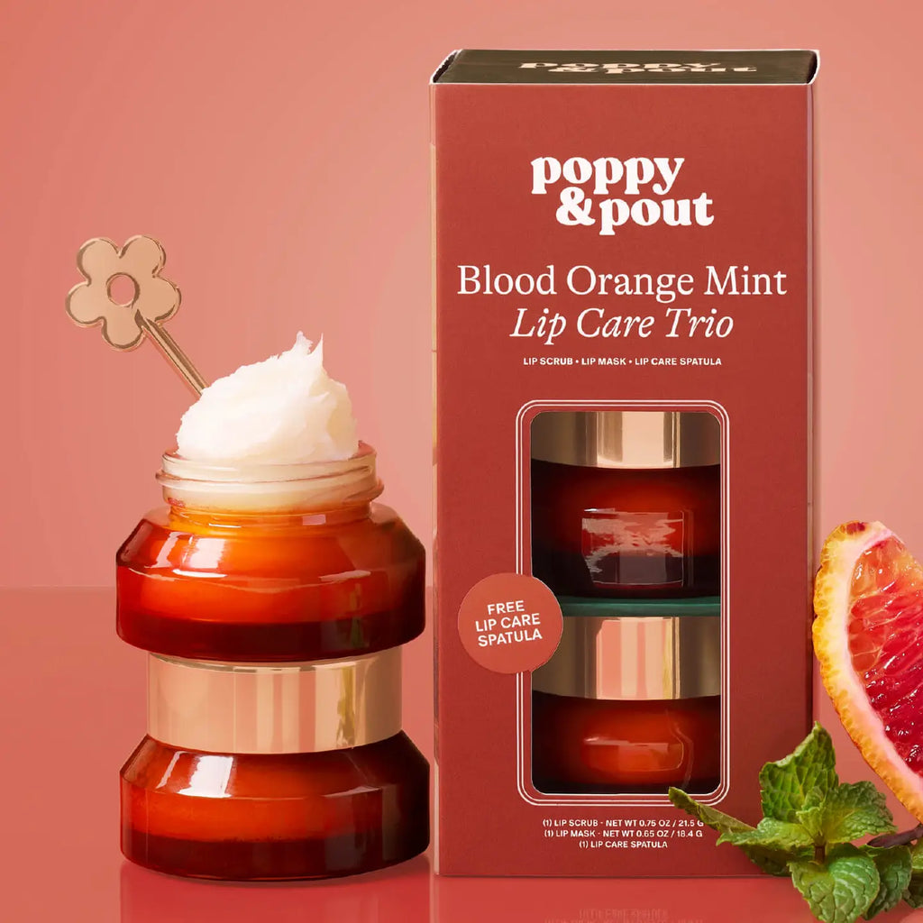 Poppy & Pout Lip Care Trio, Blood Orange Mint