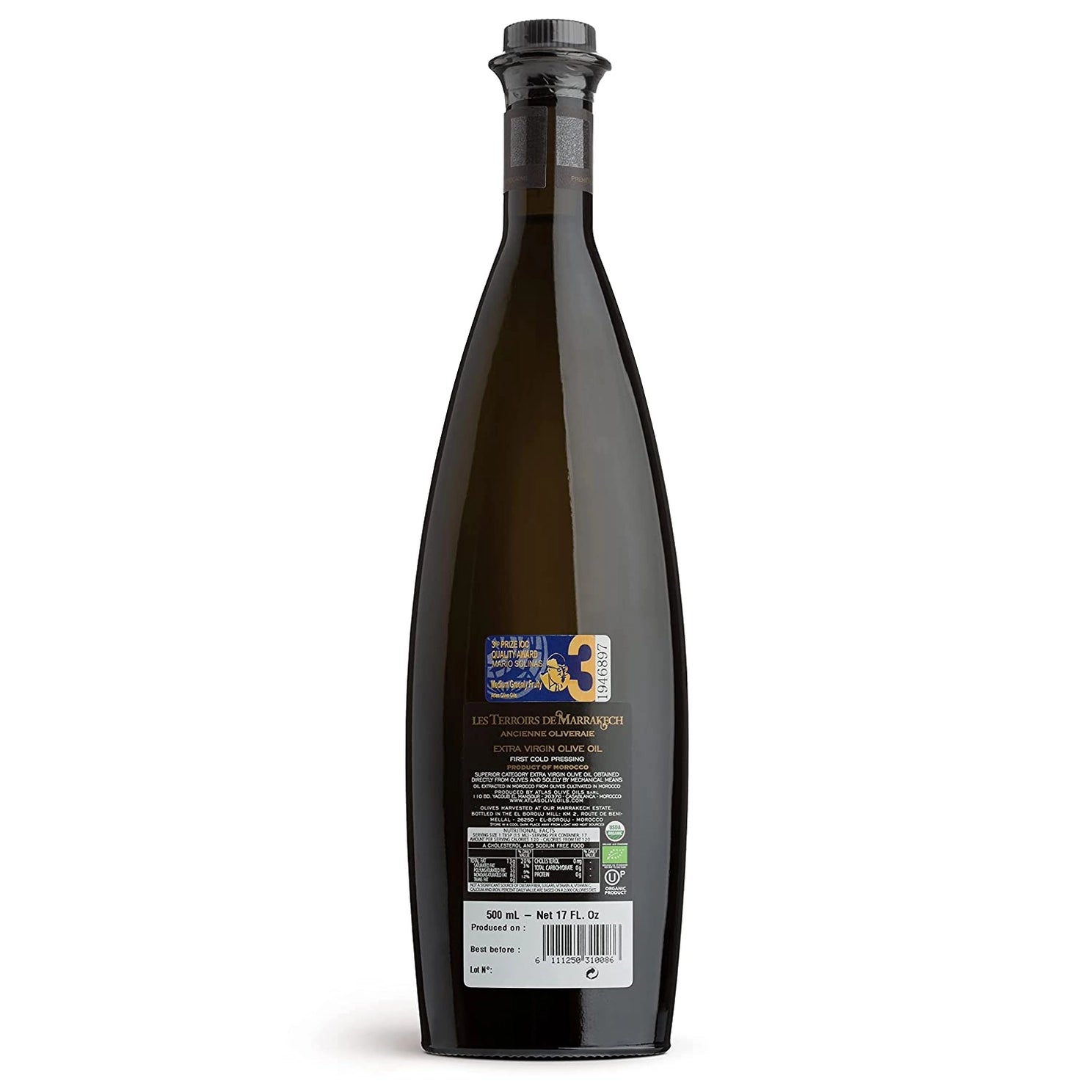 ATLAS Les Terroirs De Marrakech Organic Extra Virgin Olive Oil 250ml