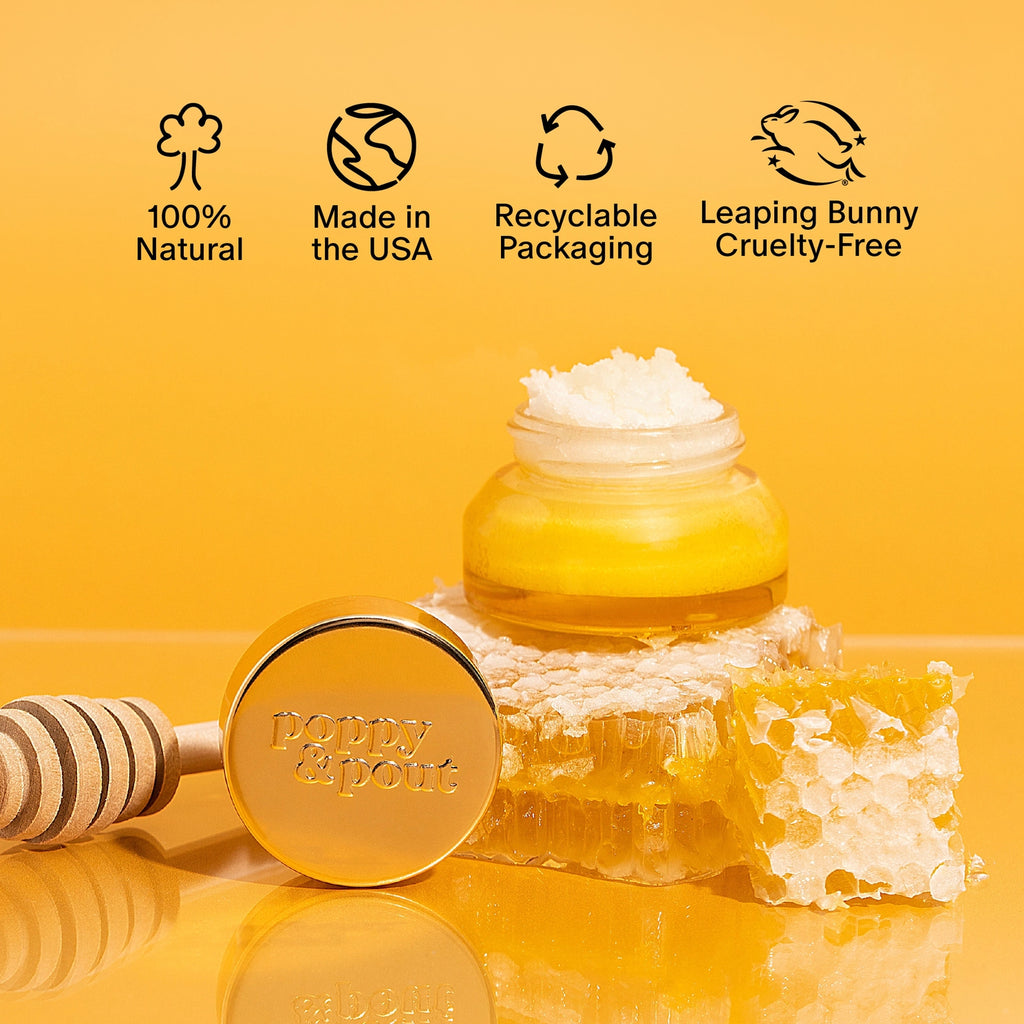 Poppy & Pout Lip Scrub, Wild Honey