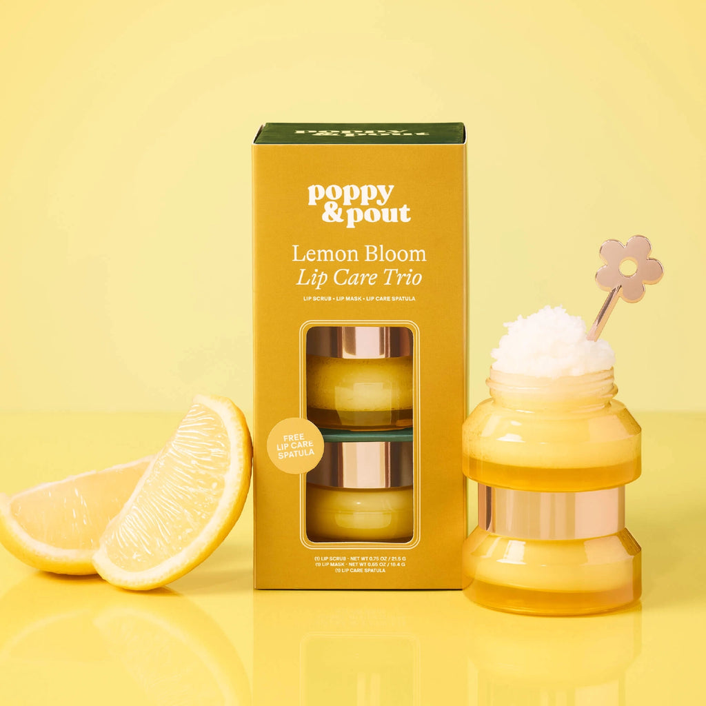 Poppy & Pout Lip Care Trio, Lemon Bloom