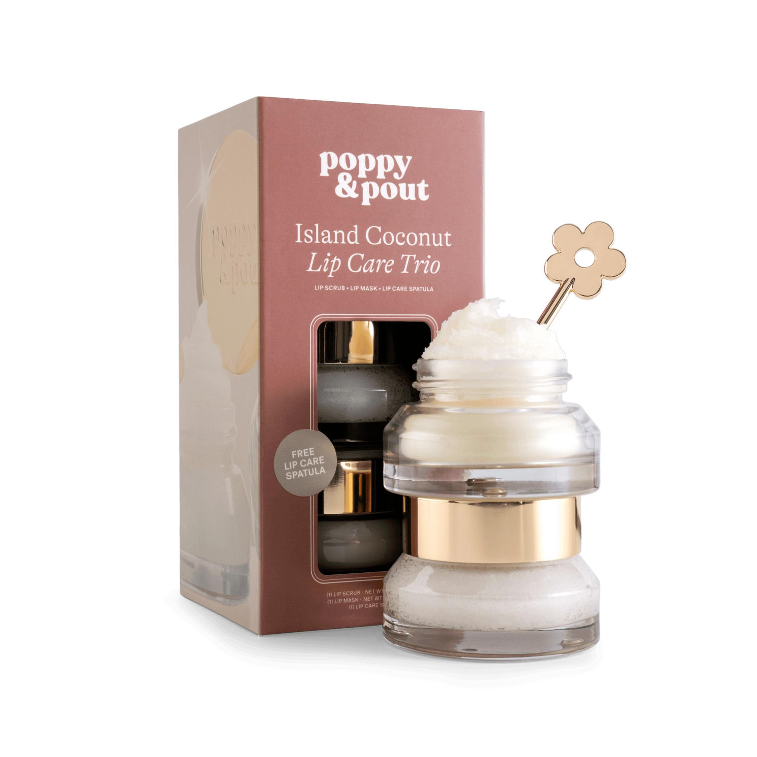 Poppy & Pout Lip Care Trio, Island Coconut