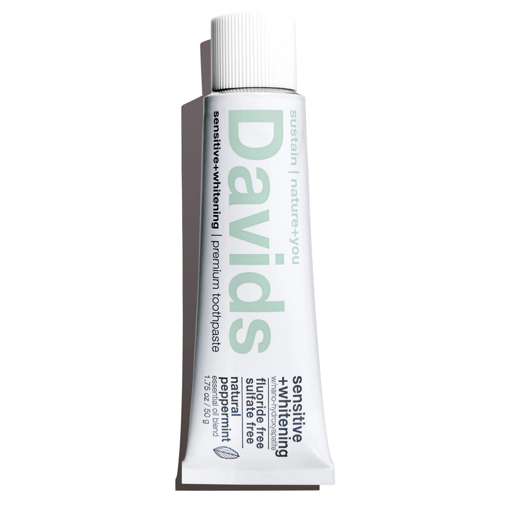 David's Sensitive+Whitening Nano-Hydroxyapatite Toothpaste / Peppermint / Travel Size 1.75 oz