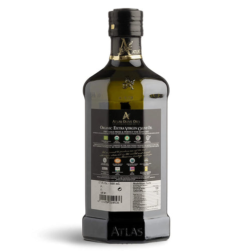 ATLAS Organic Extra Virgin Olive Oil Glass Bottle 500ml