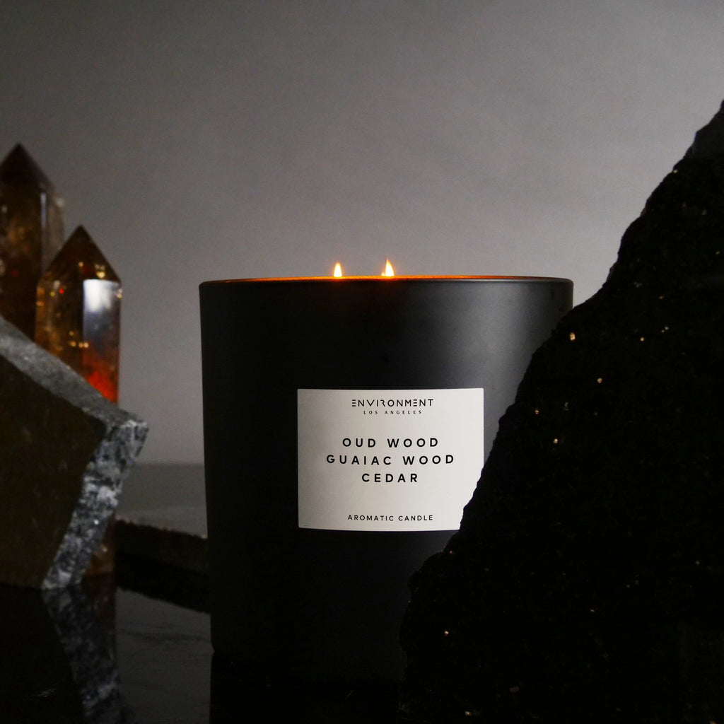 55oz Natural Wax Candle — Dark Oud & Smoky Wood