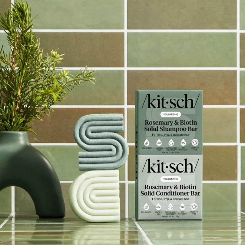 KITSCH Rosemary & Biotin Volumizing Shampoo & Conditioner Bar Combo