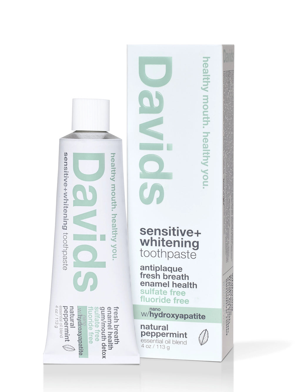 David's Sensitive+Whitening Nano-Hydroxyapatite Premium Toothpaste / Peppermint