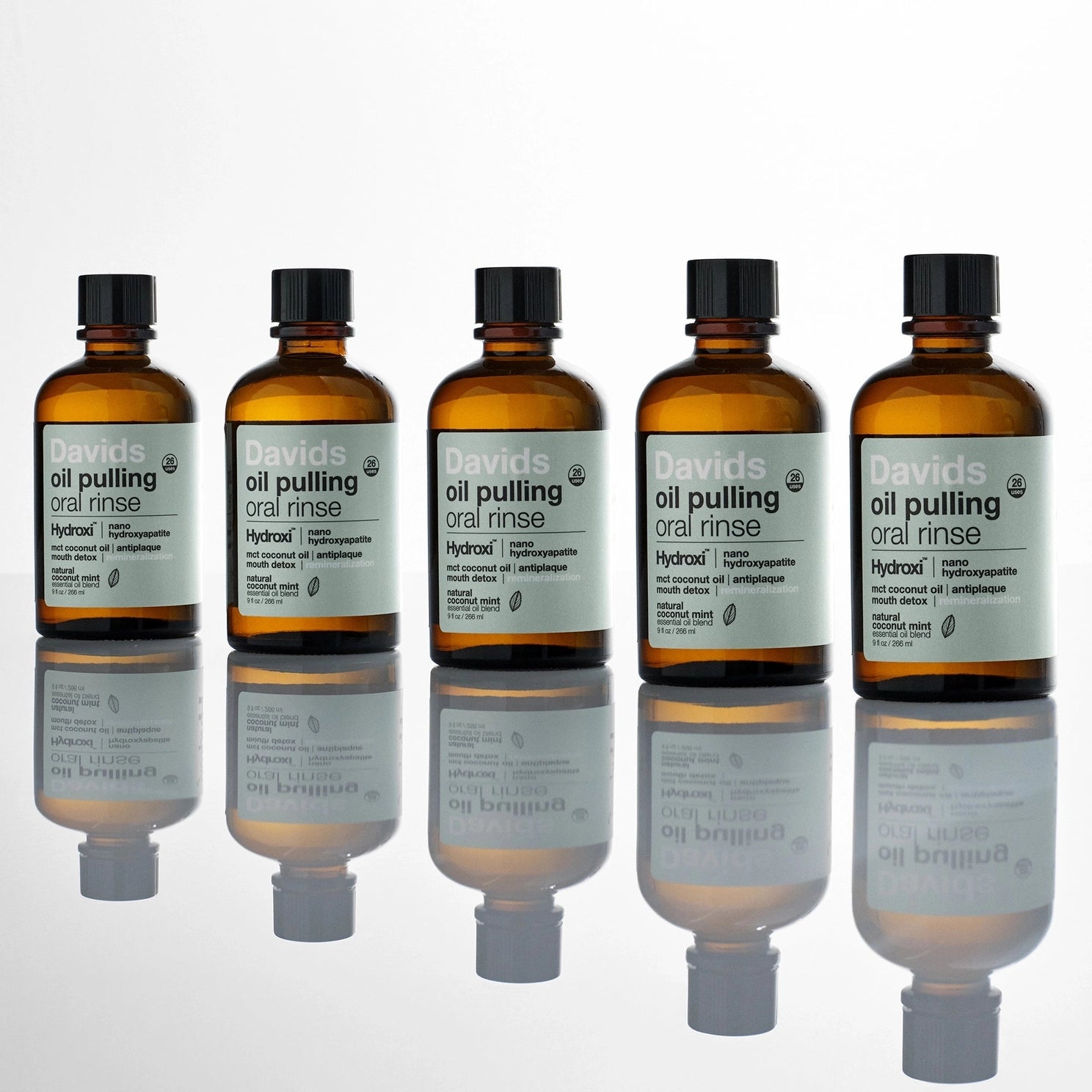 David's Hydroxi™ Oil Pulling Oral Rinse w/ Nano Hydroxyapatite / 9 oz