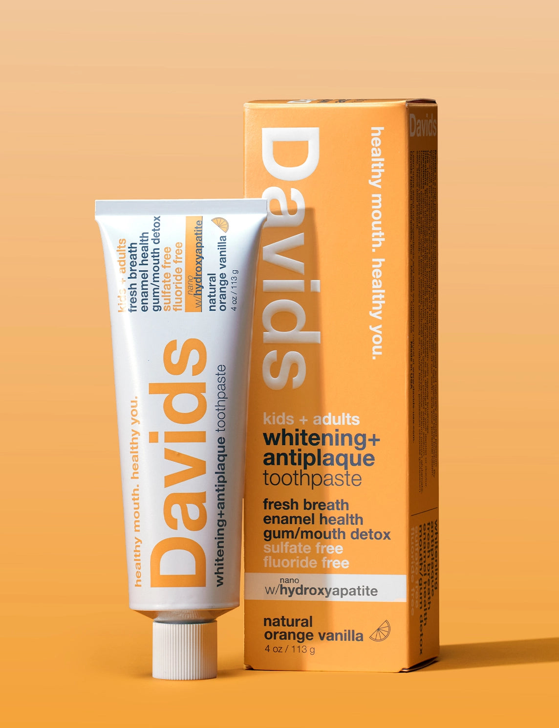David's Nano-Hydroxyapatite Premium Toothpaste / Orange Vanilla