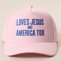 Loves Jesus and America Too Embroidered Seersucker Trucker Hat