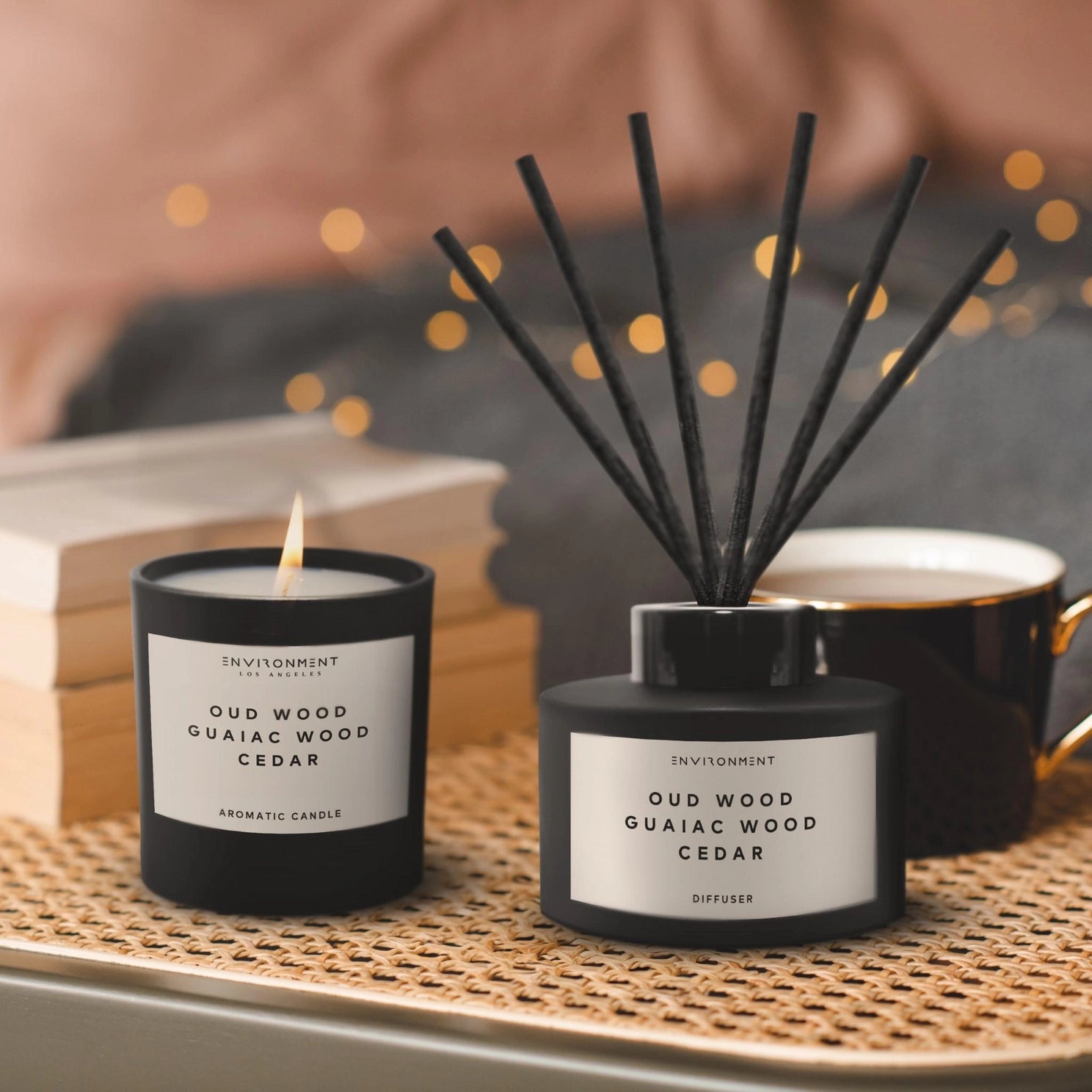 8oz Natural Wax Candle — Dark Oud & Smoky Wood