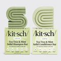 KITSCH Tea Tree & Mint Clarifying Shampoo & Conditioner Bar Combo