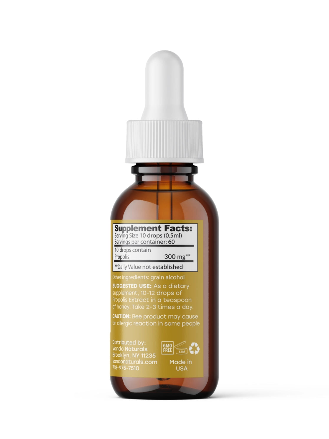 Vando Naturals Propolis Tincture 65% 1 Fl.oz.