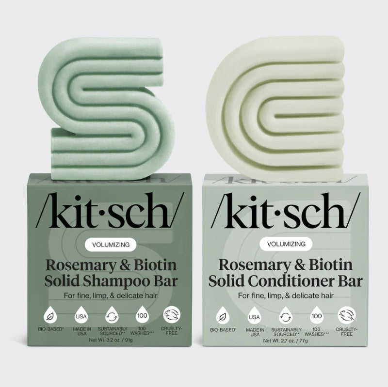 KITSCH Rosemary & Biotin Volumizing Shampoo & Conditioner Bar Combo
