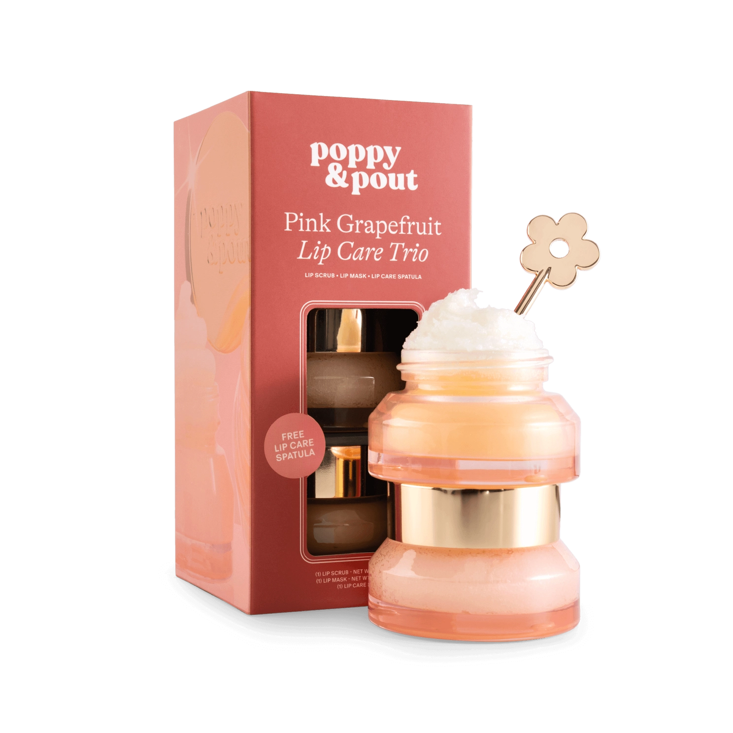 Poppy & Pout Lip Care Trio, Pink Grapefruit