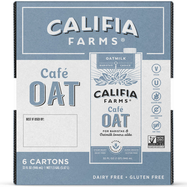 Califia Farms, Cafe Oat Milk, 32 fl oz, 6-Count