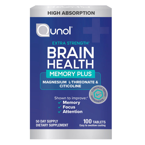 Qunol Brain Health Memory Plus, 100 Count
